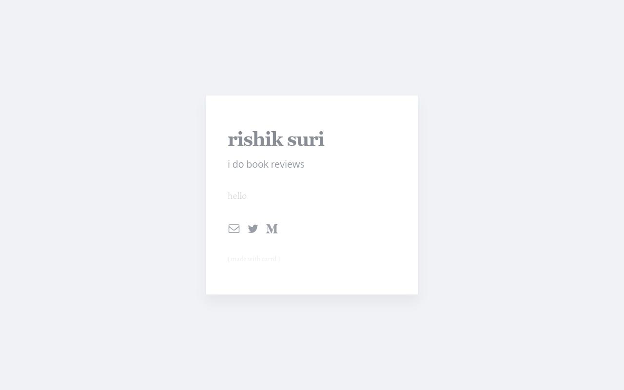 Carrd profile picture for @rishik